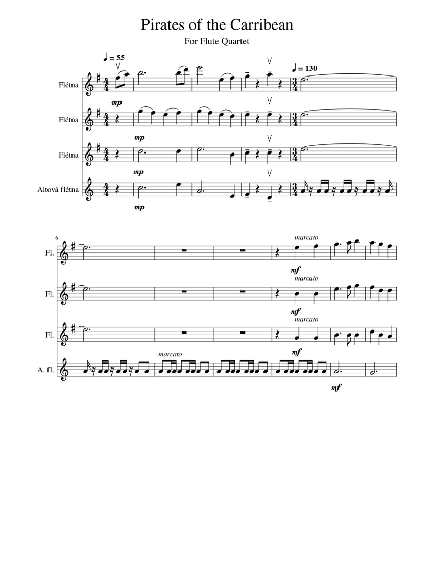 【吹奏楽譜】PIRATES OF THE CARIBBEAN Pirates Of The Caribbean: Guitar Sheet Music