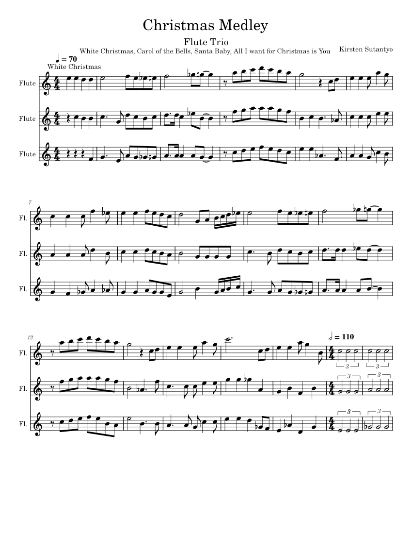 Flute trio top
