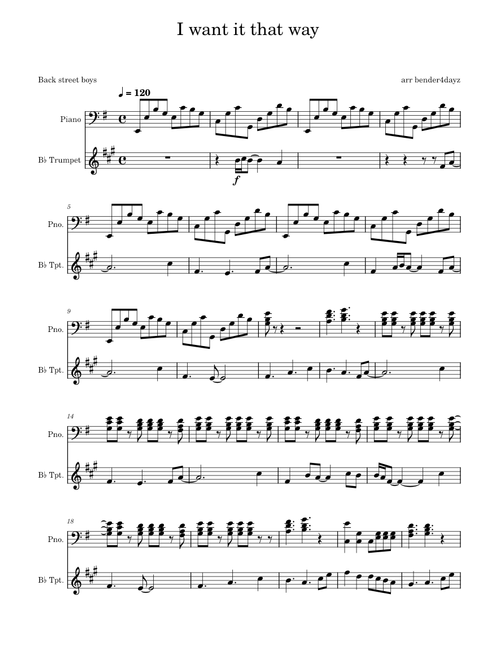 (trumpet) panino duet: I want it that way