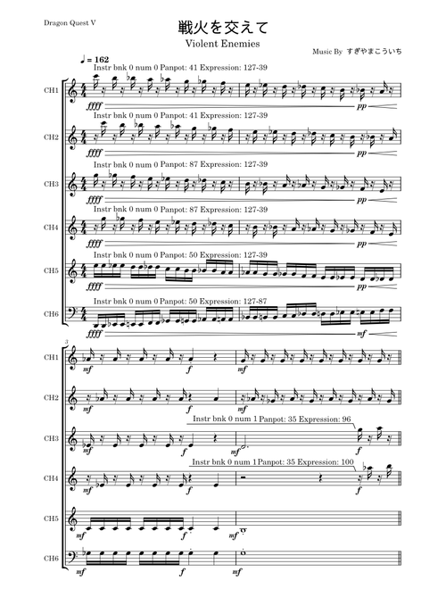 ドラゴンクエストV BGM sheet music by w77cf87b3f3yg1 | Play, print