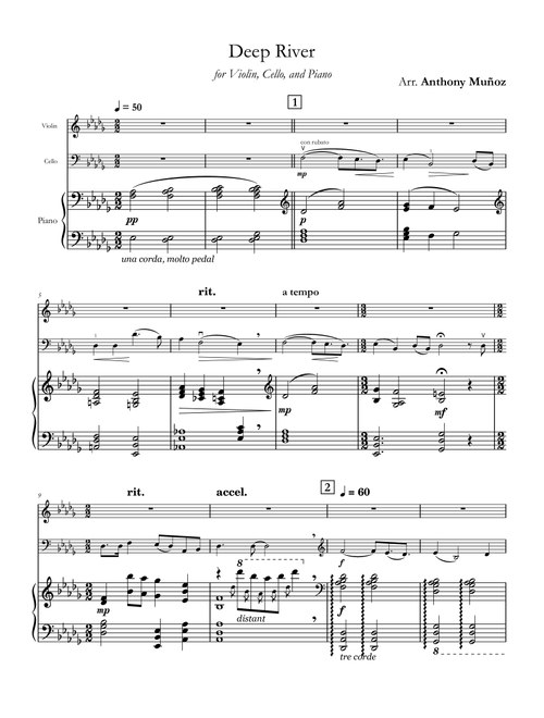 Deep River (Arr. Anthony Muñoz) - Traditional (String Ensemble)