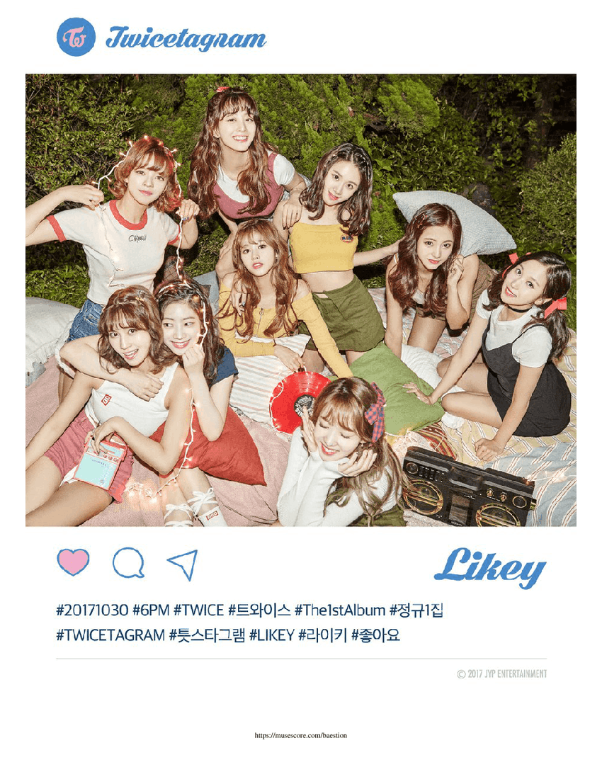 TWICE (트와이스) - LIKEY Sheet Music for Piano, Accordion, Celesta