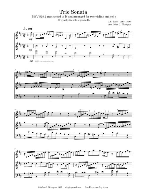 Organ Sonata No. 1, BWV 525, No. 2 – Johann Sebastian Bach Organ Sonata No. 1, BWV 525.2, No. 2 – J.S. Bach