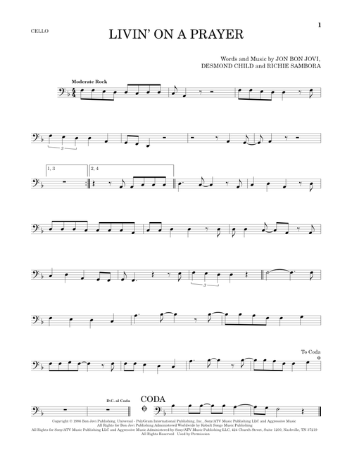 Livin' On A Prayer - Bon Jovi (Cello Solo)