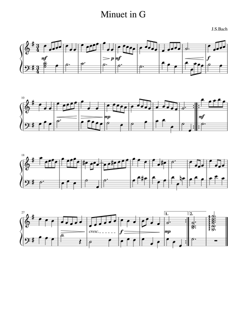 Minuet in G