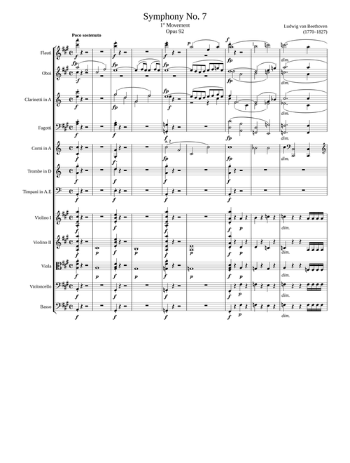 Symphony No. 7, 1st Movement