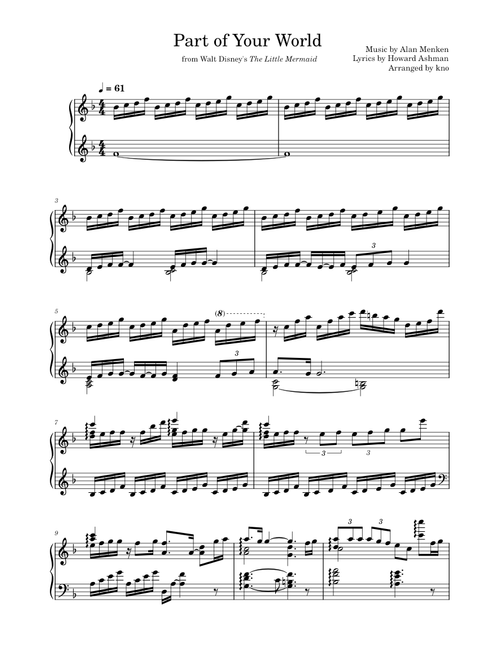 Part of Your World – Alan Menken (arr. kno)