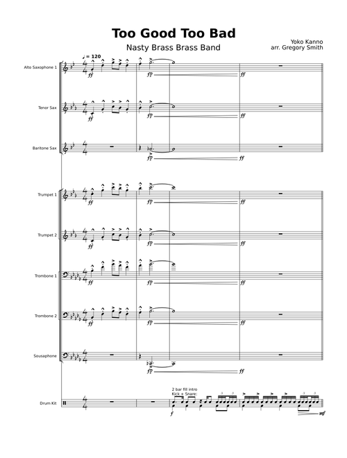 Too Good Too Bad - The Seatbelts (Yoko Kanno) (arr. Gregory Smith)