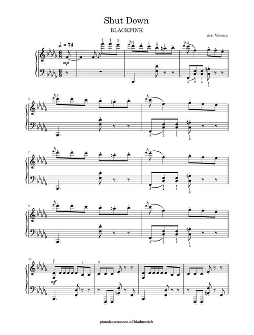Shut Down - BLACKPINK (with fingering) | original intro