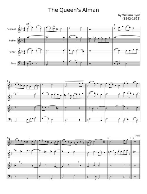 The Queen's Alman - William Byrd