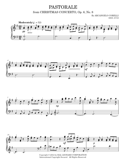 Pastorale - Arcangelo Corelli (Piano Solo)