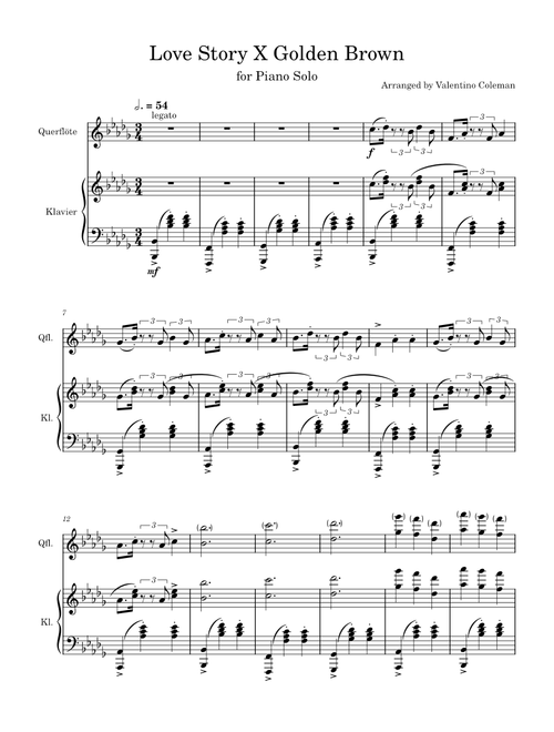 Golden Brown x Love Story Flute Cover – Hugo Schwarze