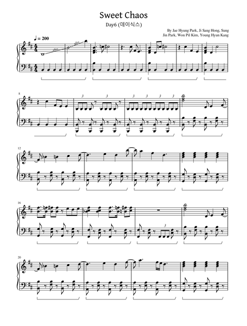 Sweet Chaos (Arr. poon) - Day6 (Piano Solo)