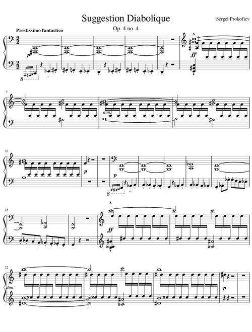 Prokofiev: Suggestion Diabolique in C Major