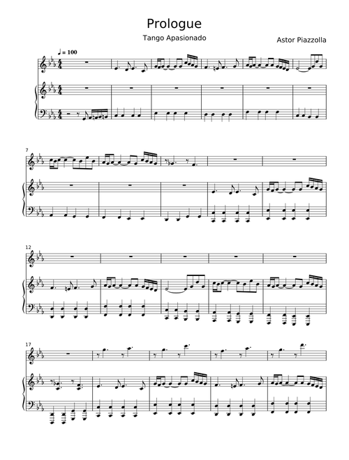 Prologue (Tango Apasionado) - Astor Piazzolla