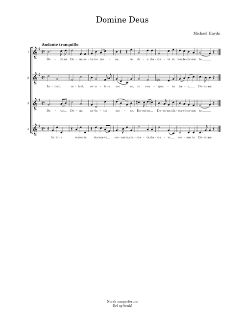 Domine Deus – Johann Michael Haydn