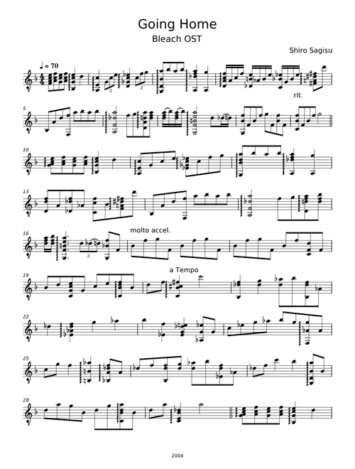 Going Home - Shiro Sagisu (Alternative Version in D flat minor)