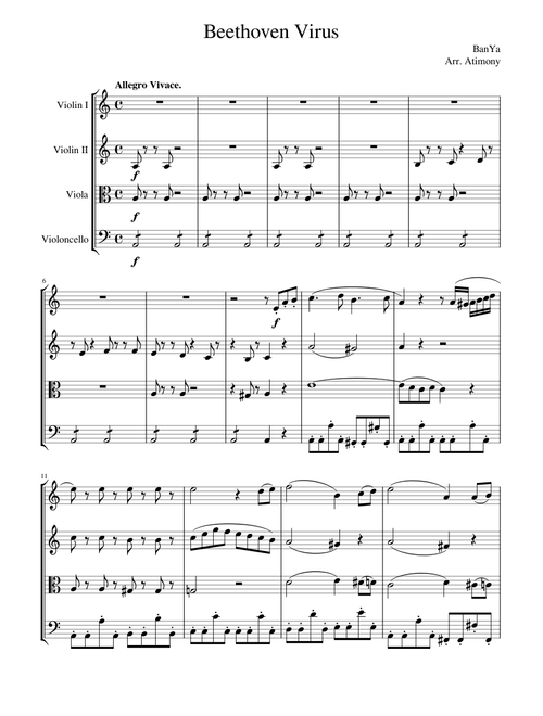 Beethoven Virus (String Quartet)