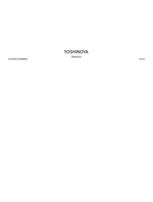 YOSHINOYA – AJ3000