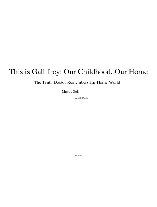 This is Gallifrey: Our Childhood, Our Home