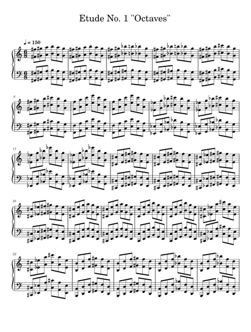 Etude No. 1 "Octaves" - Silas Hines Op. 3
