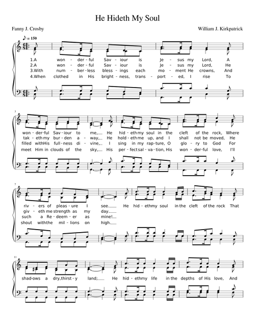 He hideth my soul – William J. Kirkpatrick He Hideth My Soul