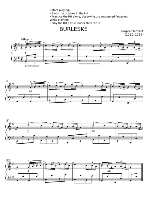 Burleske - Leopold Mozart