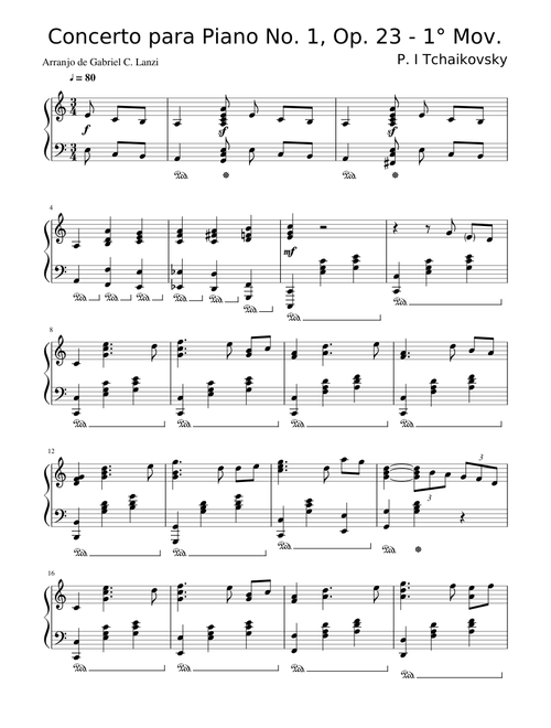 Concerto para Piano No. 1 - Tchaikovsky