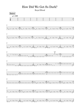 Free How Did We Get So Dark by Royal Blood sheet music | Download