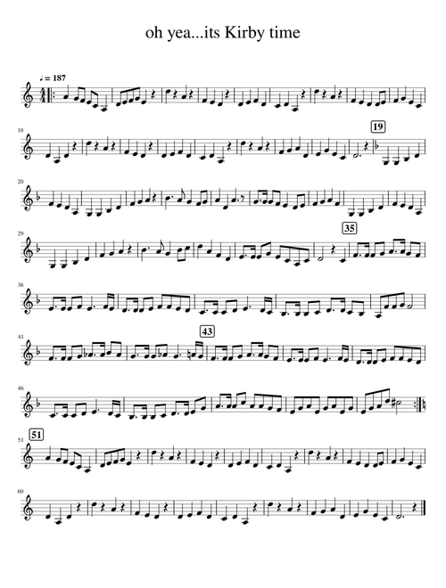 Kirby - Dream Land Theme for Trumpet