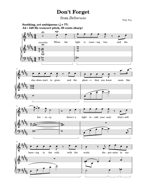Don't Forget - Toby Fox (from "Deltarune")