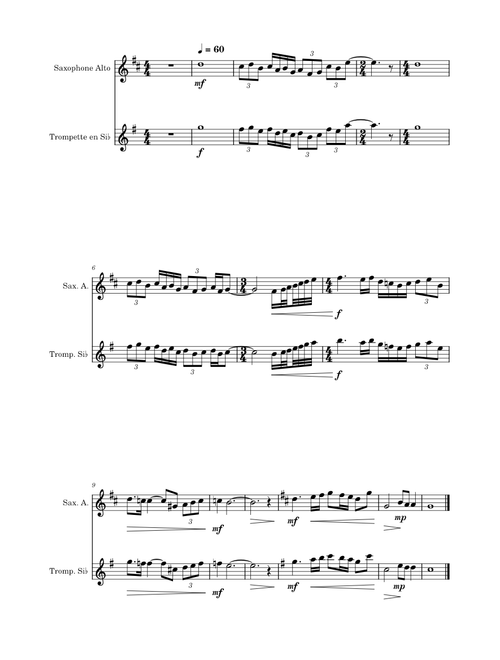 Reina solo : trumpet + sax