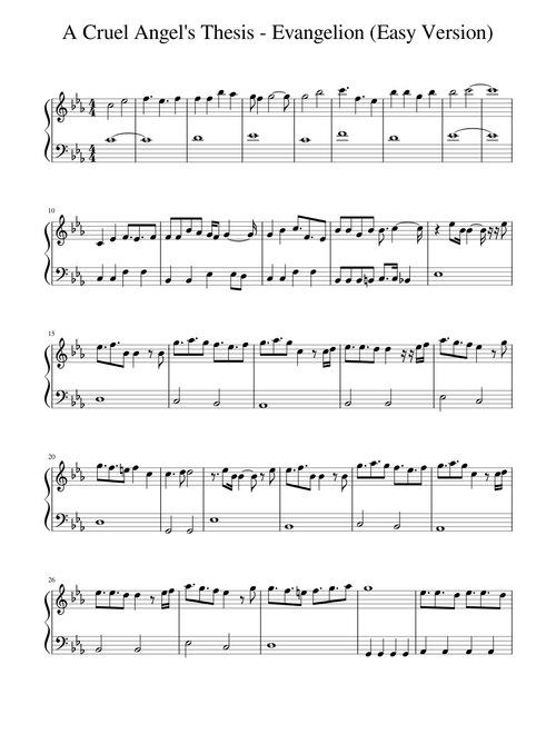 A Cruel Angel s Thesis Evangelion Easy Version
