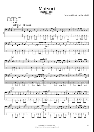 Matsuri - Fujii Kaze Sheet Music for Vocals (Choral