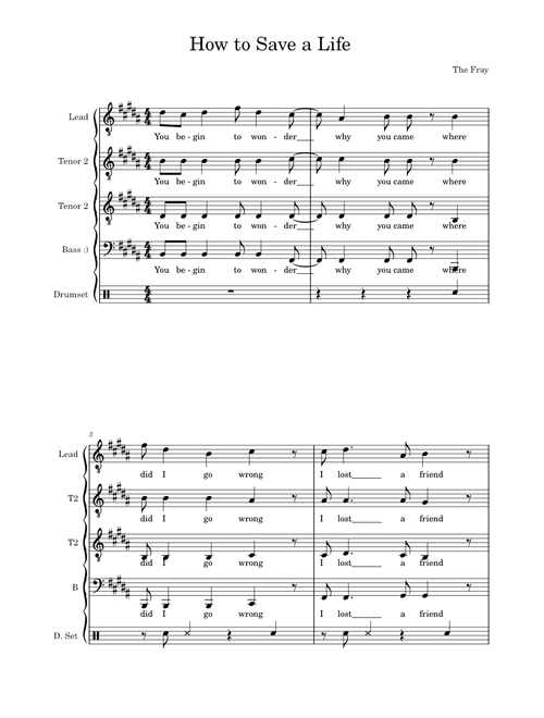 How to save a life – The Fray