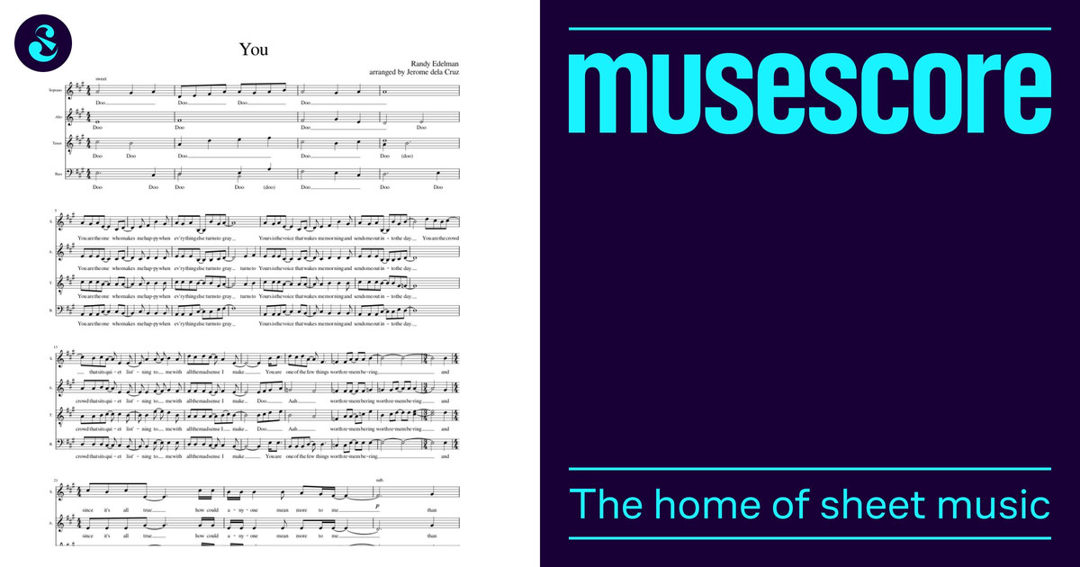 You – The Carpenters Sheet Music for Vocals, Bass guitar (Mixed