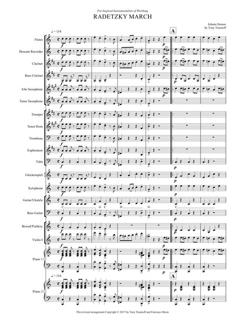 Radetzky March (Mixed Ensemble) (Arr. Tony Tournoff) - J. Strauss (Large Ensemble)