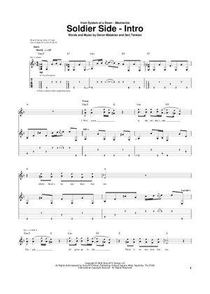 Play Official version of Atwa sheet music by System of a Down for Guitar MuseScore