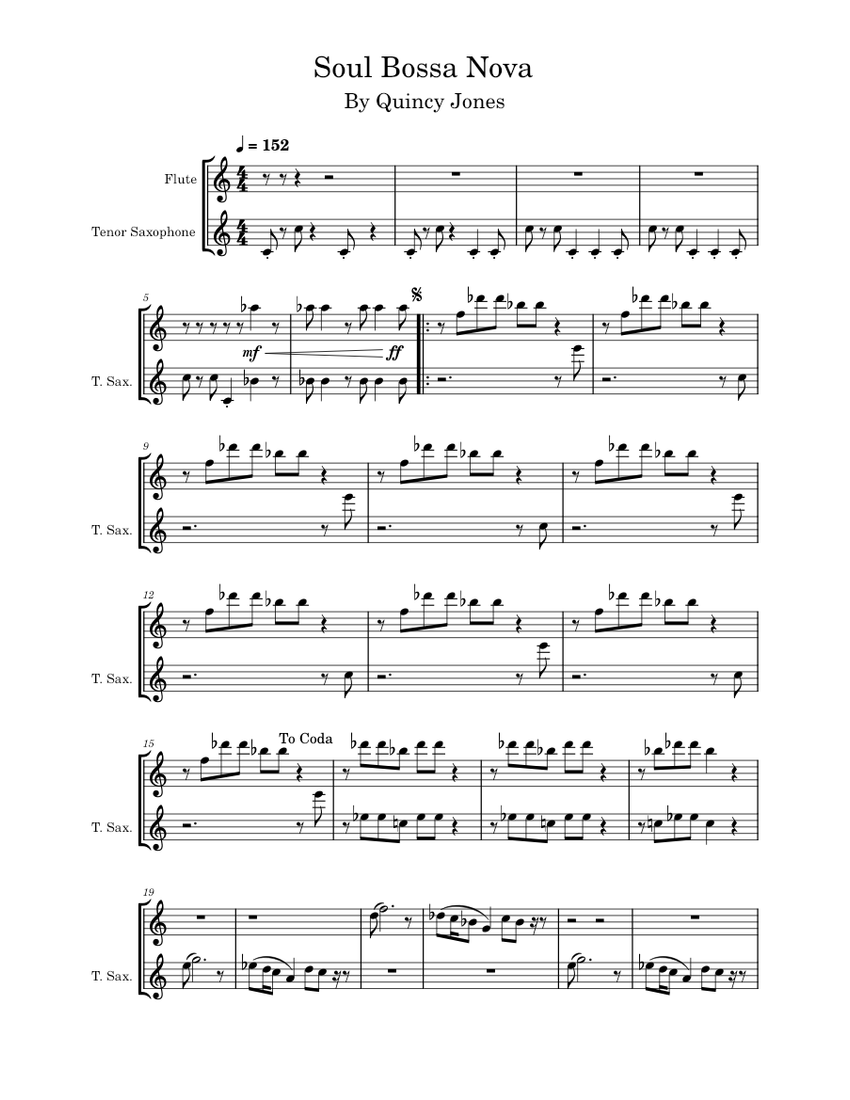 Bossa nova saxophone discount