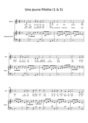 Une jeune fillette Sheet music for Synthesizer (Solo) | Musescore.com