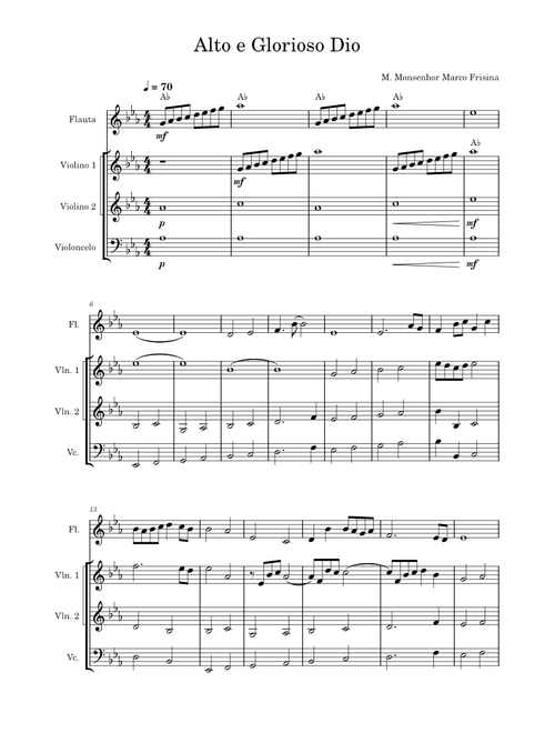 Alto e Glorioso Deus – Marco Frisina