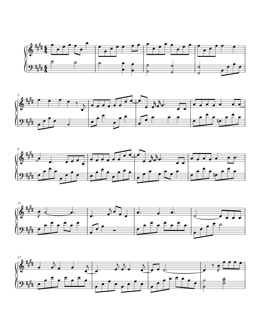 Tercipta untukku – UNGU Sheet music for Piano (Solo) | Musescore.com