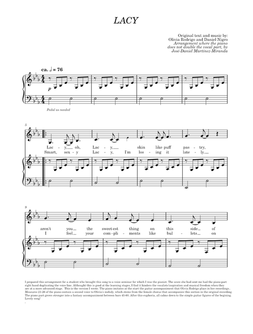 Lacy – Olivia Rodrigo & Daniel Nigro