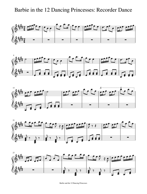Barbie in the 12 Dancing Princesses: Recorder Dance