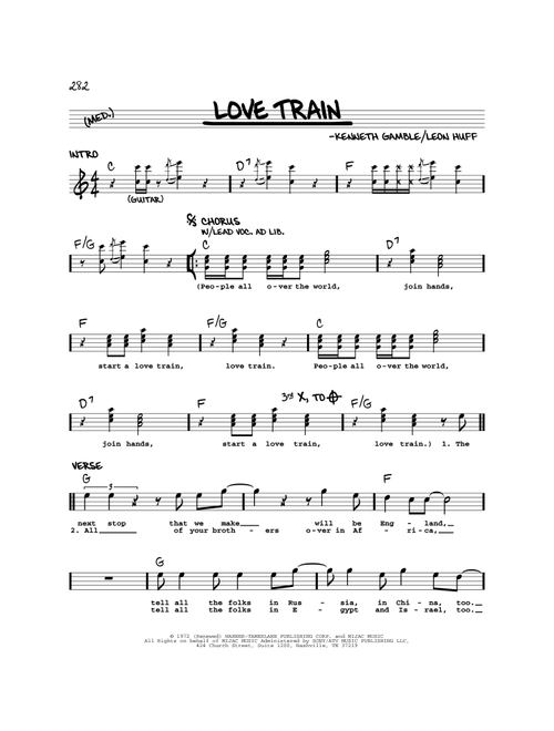 Love Train - O'Jays (Real Book - Melody-Chords)