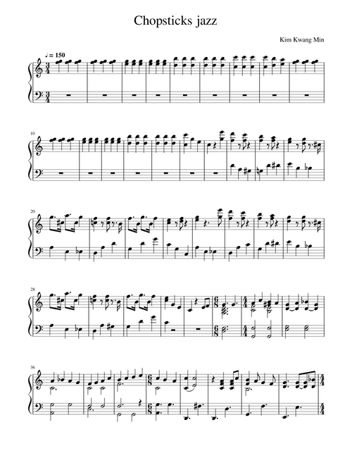 Chopsticks Simple Jazz ver. for Piano
