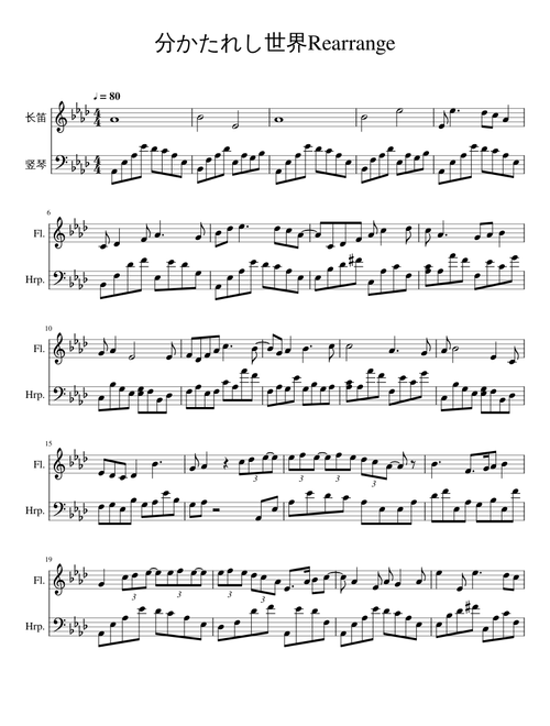 分かたれし世界 for FF14 bard concert