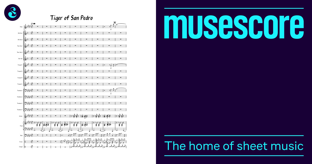 ビッグバンド譜面：Tiger of San Pedro Tiger of San Pedro Big Band Arrangement Sheet Music with Chords