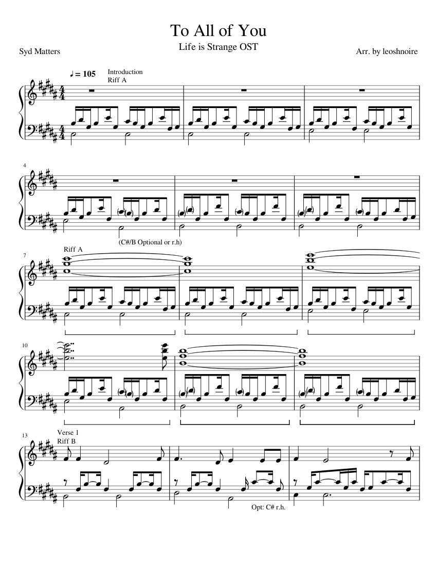 All of you piano cheap