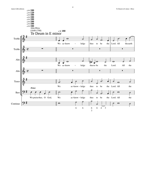 Te Deum in E minor - John Blow